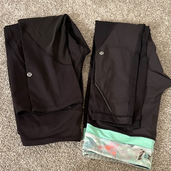 Bundle of 2 lululemon Black Capris - Picture 1 of 7